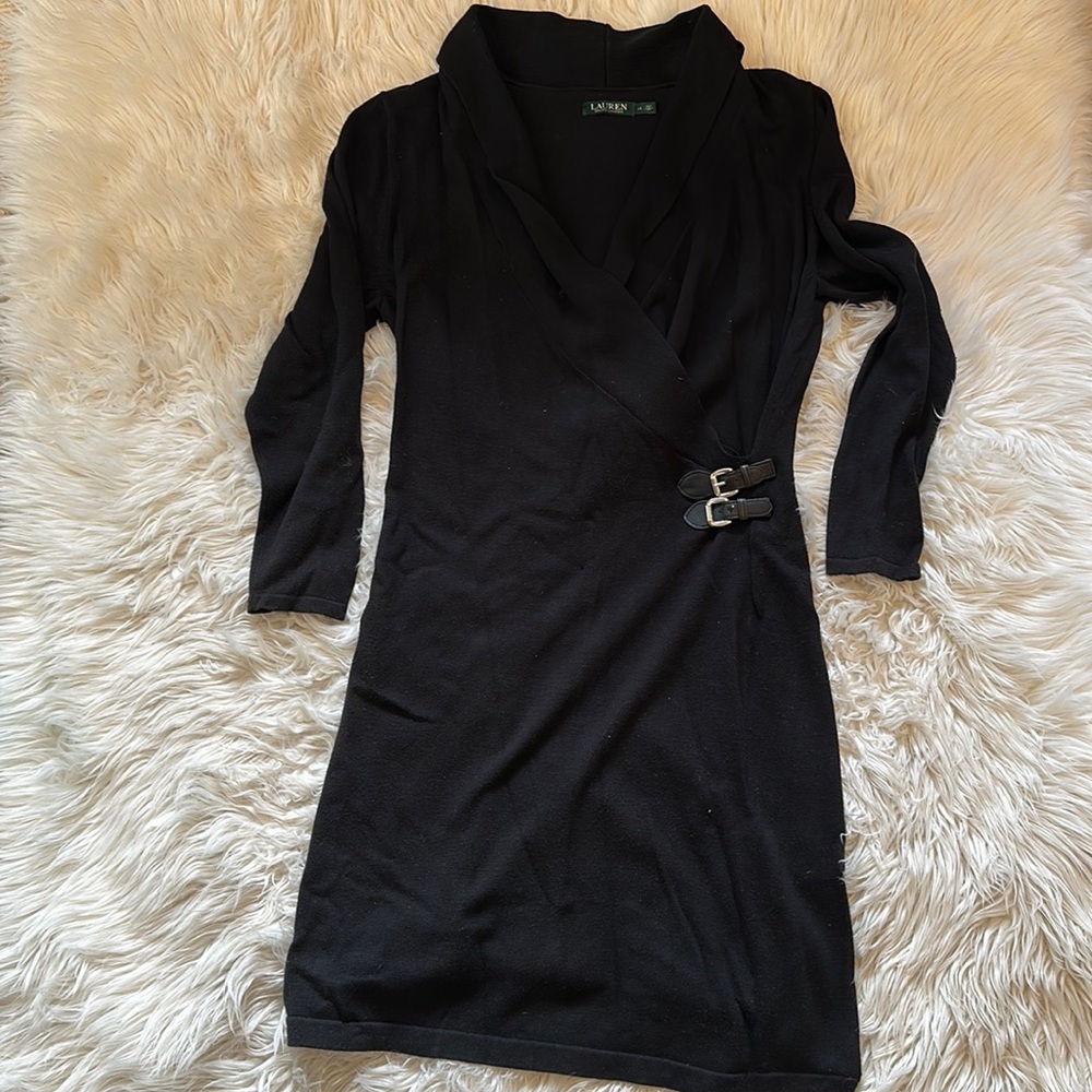 Ralph Lauren wrap sweater dress, size 1x